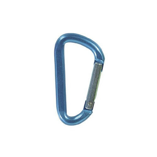 Karabinerhaken Aluminium 6mm Blau, Karabinerhaken für Outdoor, Eloxiert