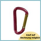 Karabinerhaken Aluminium 6mm Rot, Clip-Verschluss, Eloxiertes Material