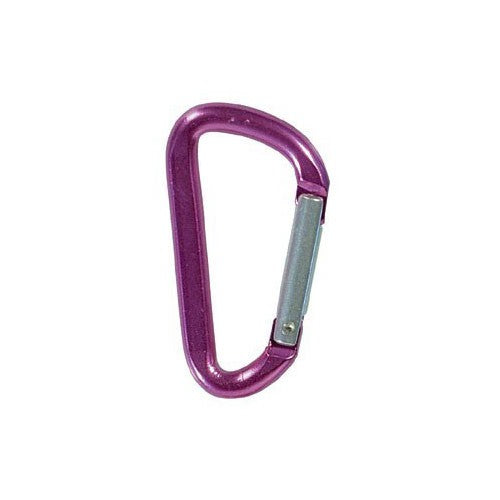 Karabinerhaken Aluminium 6mm Pink, Karabiner eloxiert, leicht und robust
