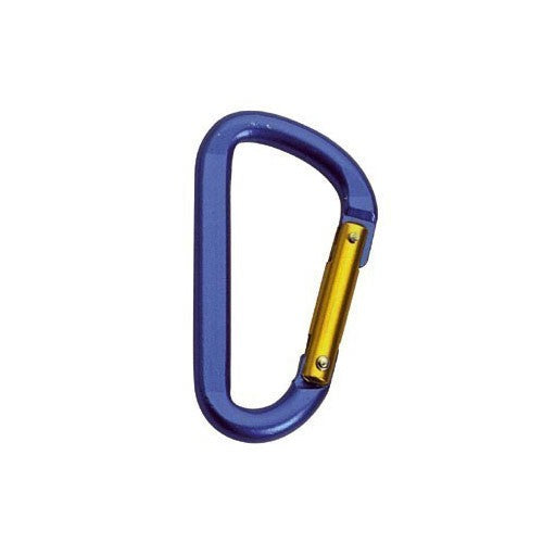 Karabinerhaken Flat Aluminium 6mm Dunkelblau, Sicherheitsclip, leicht und eloxiert