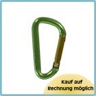Karabinerhaken Flat 8mm Aluminium Grün, Karabiner, eloxiert leicht robust