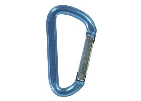 Karabinerhaken Flat Aluminium 8 mm Blau, Kletterhaken, Eloxiert