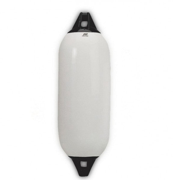 Fender Bootsfender 140 x 530 mm Weiß mit Schwarz, Bootsstoßstange, für 7-8 Meter Boote