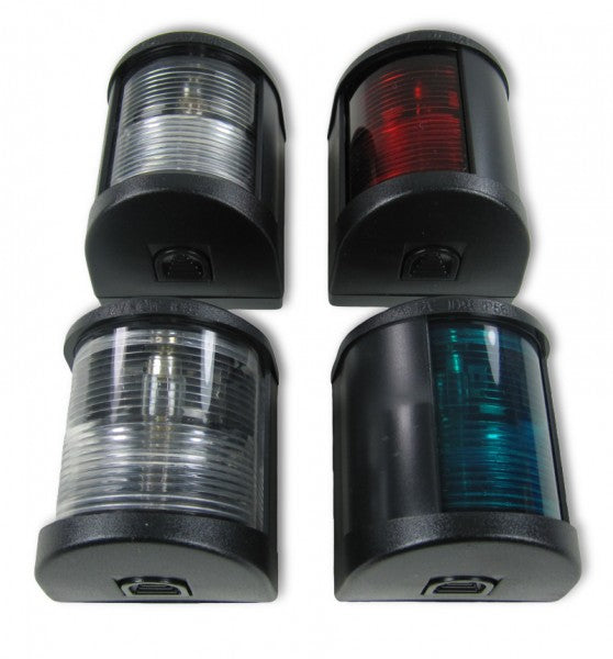 Navigationslichterset LED schwarz, Bootsbeleuchtung, energiesparend IP56-konform