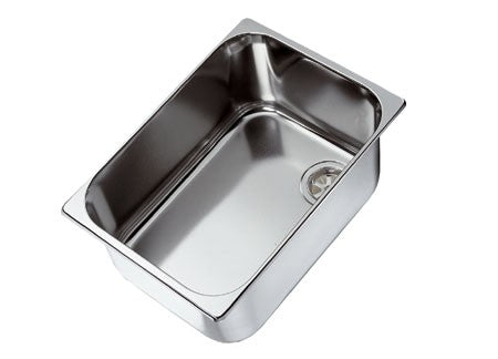 Sink made of stainless steel, installation dimensions 300 x 240 mm, compact