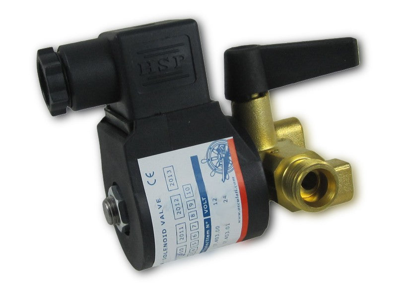 Electric shut-off valve fuel remote control, valve, RINA-approved brass ml>