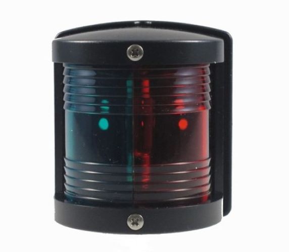 Zweinlaterne Navigationslicht, Bootslampe 225° Schwarz, schlagfestes Polycarbonat, wasserdicht bis 1 Meile, IMCO zertifiziert