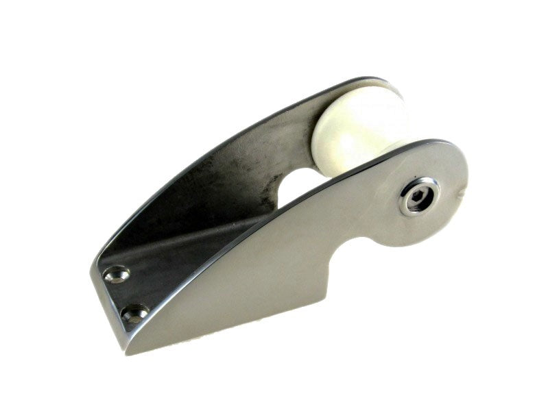 Edelstahl Bugrolle 165 mm hochglanzpoliert, Nylon-Rolle, langlebig und robust - 165 - 509 mm