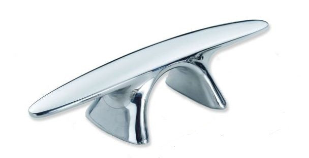 Stainless steel cleat length 250mm, highly polished, boat mooring clamp, robust quality