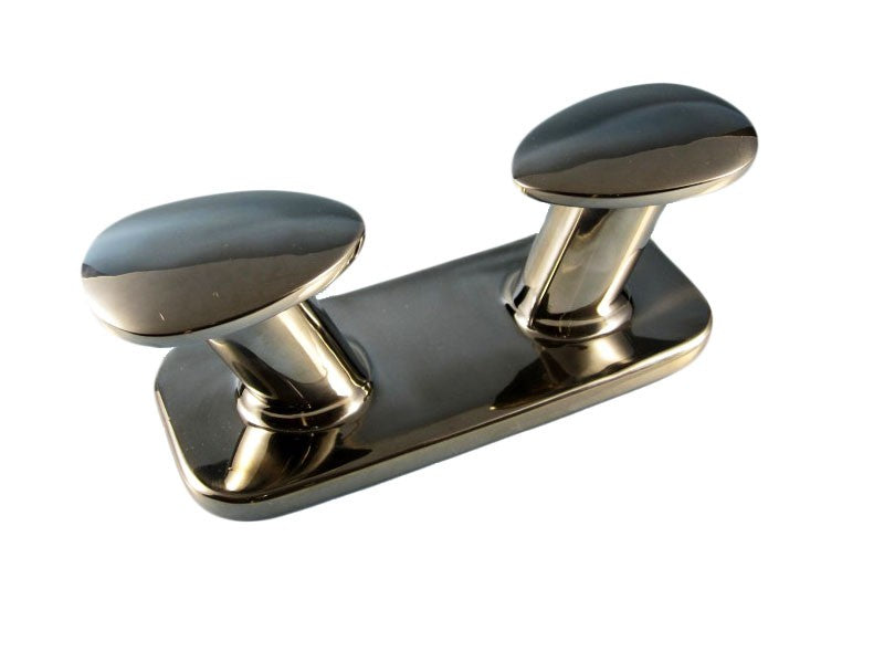 Klampe Edelstahl Bootsbeschlag hochglanzpoliert, Marine-Klampe, Holmdurchmesser 12 mm Länge 165 mm