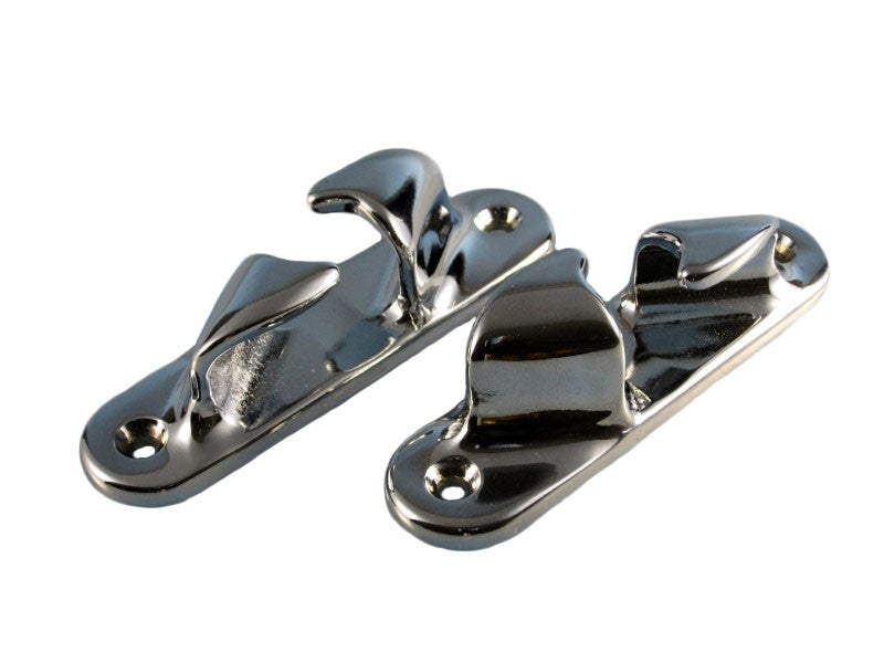 Lip cleat brass chrome-plated 110mm, boat cleats, delivered in pairs