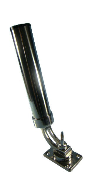 Rutenhalter Edelstahl 360° schwenkbar, Angelrutenhalter, hochglanzpoliert und verstellbar