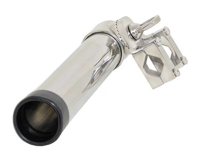 Rutenhalter Edelstahl Relingdurchmesser 22-30 mm, Angelrutenhalter, 360° verstellbar mit Kratzschutz