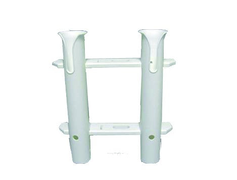 Rutenhalter Wandmontage 2 Rohre ABS Kunststoff, Angelrutenhalter, stoßfest und inkl. Montageschrauben