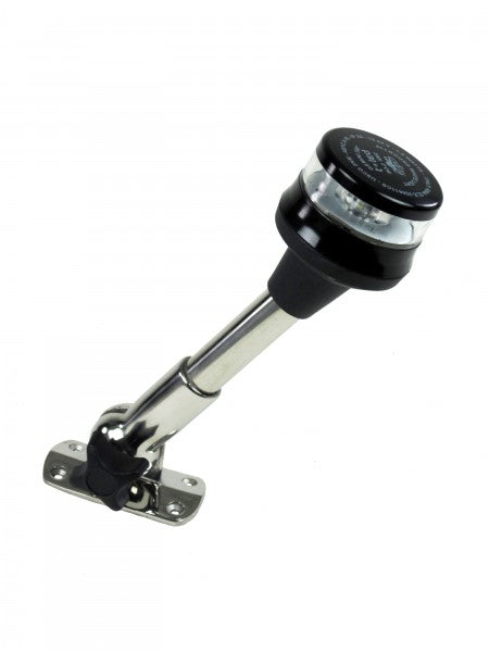 GEMINI LED-Lichtmast Edelstahl Klappbar 23cm Schwarz 360° Stoßfest ABS