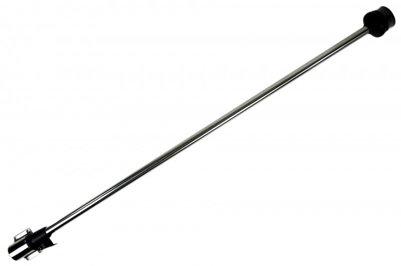 GEMINI LED-Lichtmast Edelstahl hochglanzpoliert Schwarz, Außenleuchte stoßfest, 100cm 360° Beleuchtung