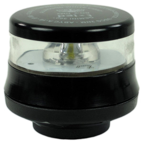 GEMINI LED-Ankerlaterne mit 360° Abstrahlwinkel, stoßfestes ABS, Zulassung RINA ELE256611CS - Weiß oder Schwarz