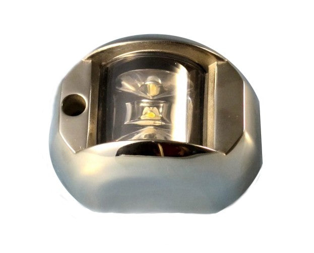 Hecklaterne 135° Edelstahlgehäuse Bootslaterne, hochglanzpoliert LED für Boote bis 12m