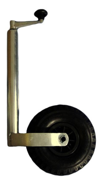 Trailer support wheel 43-70cm galvanized steel, spare wheel, with Schrader valve