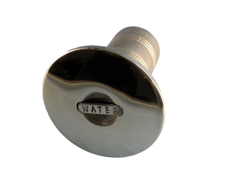 Tankeinfüllstutzen Wasser Messing 38 mm Schlauchdurchmesser verchromt, Befüllstutzen, robust und langlebig