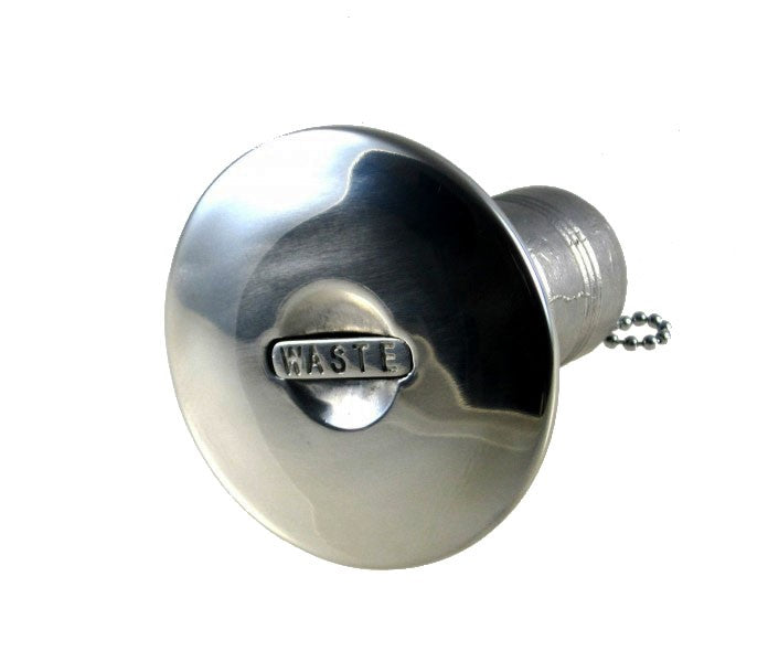 Tankstutzen Edelstahl 38 mm hochglanzpoliert, Füllstutzen, gesicherter Verschluss mit Kette