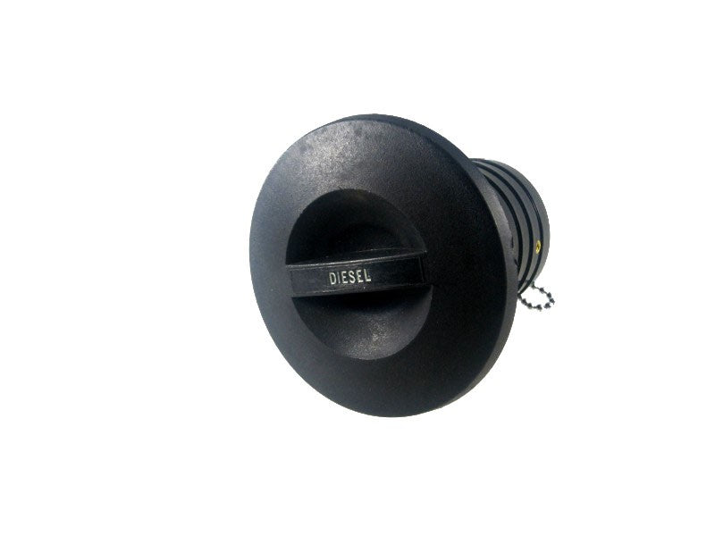 Tankeinfüllstutzen Diesel Kunststoff 50 mm, Tankverschluss stoßfest, gesichert mit Kette