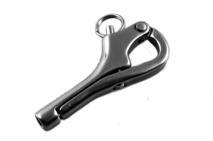 Pelican hook stainless steel 8 mm, quick release carabiner, highly polished USP