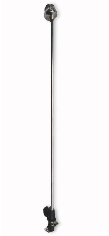 Lichtmast Edelstahl 360° 100cm versenkbar, Vollkreislaterne, wetterbeständig und schlagfest, Stecksockel 41x82mm