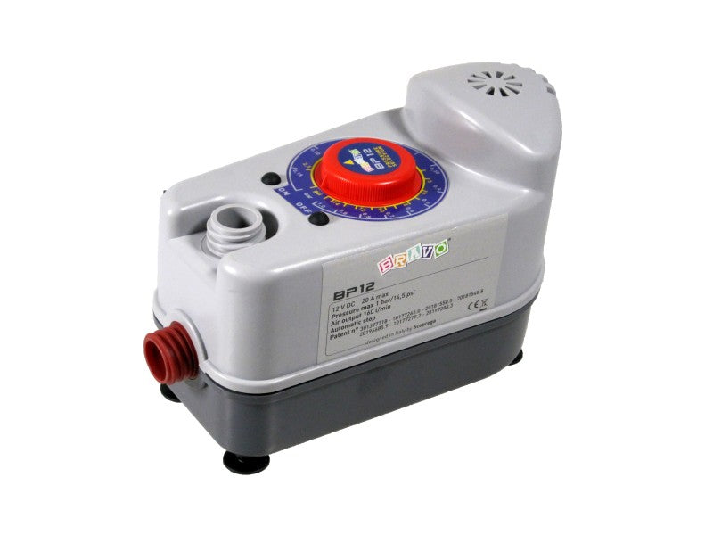 GE Elektrische Luftpumpe kompakt mit automatischer Abschaltung, Auto-Luftkompressor, langlebiger Kunststoff, 12V Anschluss