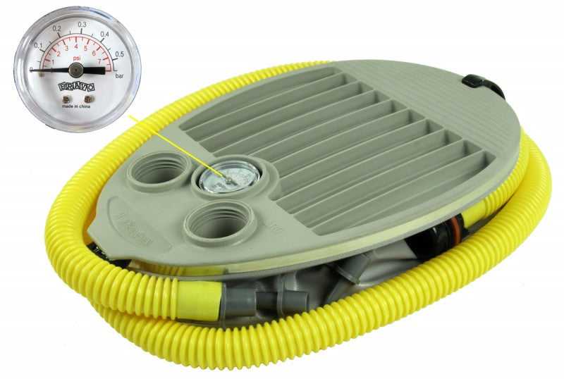 Fußluftpumpe 6.5L Kunststoff Bruchstabil, Pumpe für Schlauchboote, Langlebig mit Adapterset