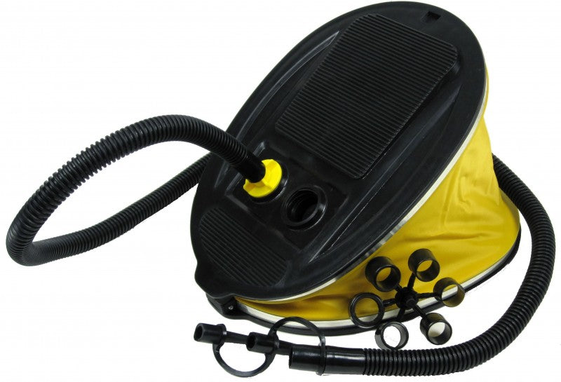 Fußluftpumpe 6L, Pumpe für Boote und Luftmatratzen, bruchstabiler Kunststoff