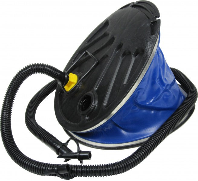 Fußluftpumpe 5L Kunststoff schwarz PVC blau, Luftpumpen, für Fender Schlauchboote Matratzen
