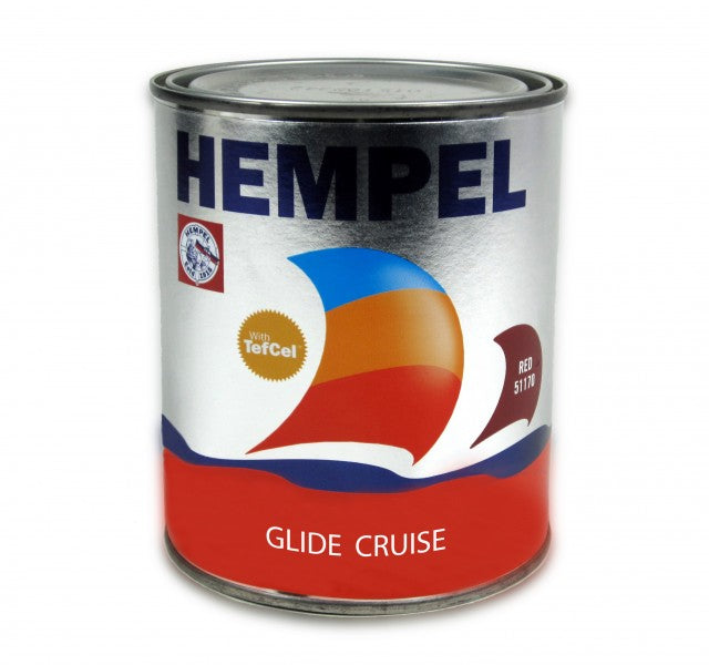 Hempel Antifouling Glide Cruise 750ml Red B-Stock, antifoul, smooth surface thanks to PTFE technology