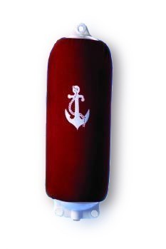 Fenderüberzug Bordeauxrot Gr. IV Fenderhülle Ankerdekor, 100% Polyester, schützt Fender und Bordwand