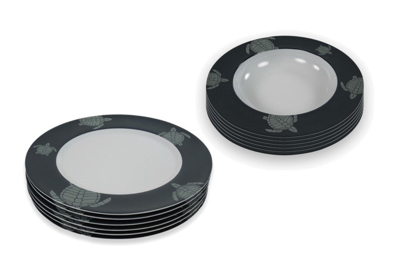 Tellerset robustes Melamin kratzfest spülmaschinengeeignet, Geschirr, langlebiges Design