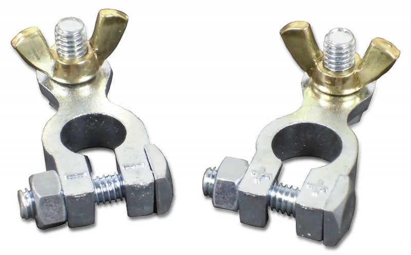 Polklemmen Messing verchromt korrosionsbeständig, Batterieklemmen, belastbar bis 1100 A