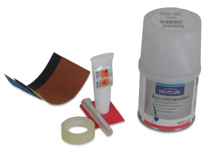YACHTCARE Reparaturset farblos 200g Gelcoat Repairkit, geeignet für GFK-Rumpf, B-Ware