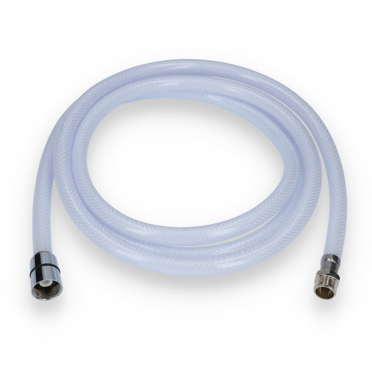 Shower hose fabric insert 2.5 m, shower hose, 1/2" to 3/8" press ends white
