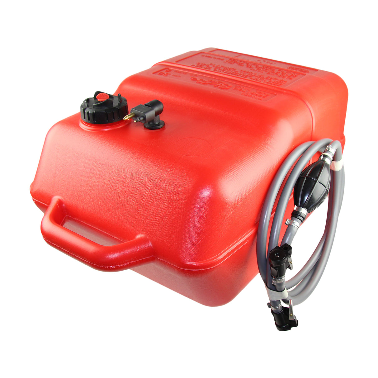 Johnson fuel tank red with Johnson & Evinrude connection, chemical-resistant HDPE plastic, ISO-certified - 11.3 - 30 liters