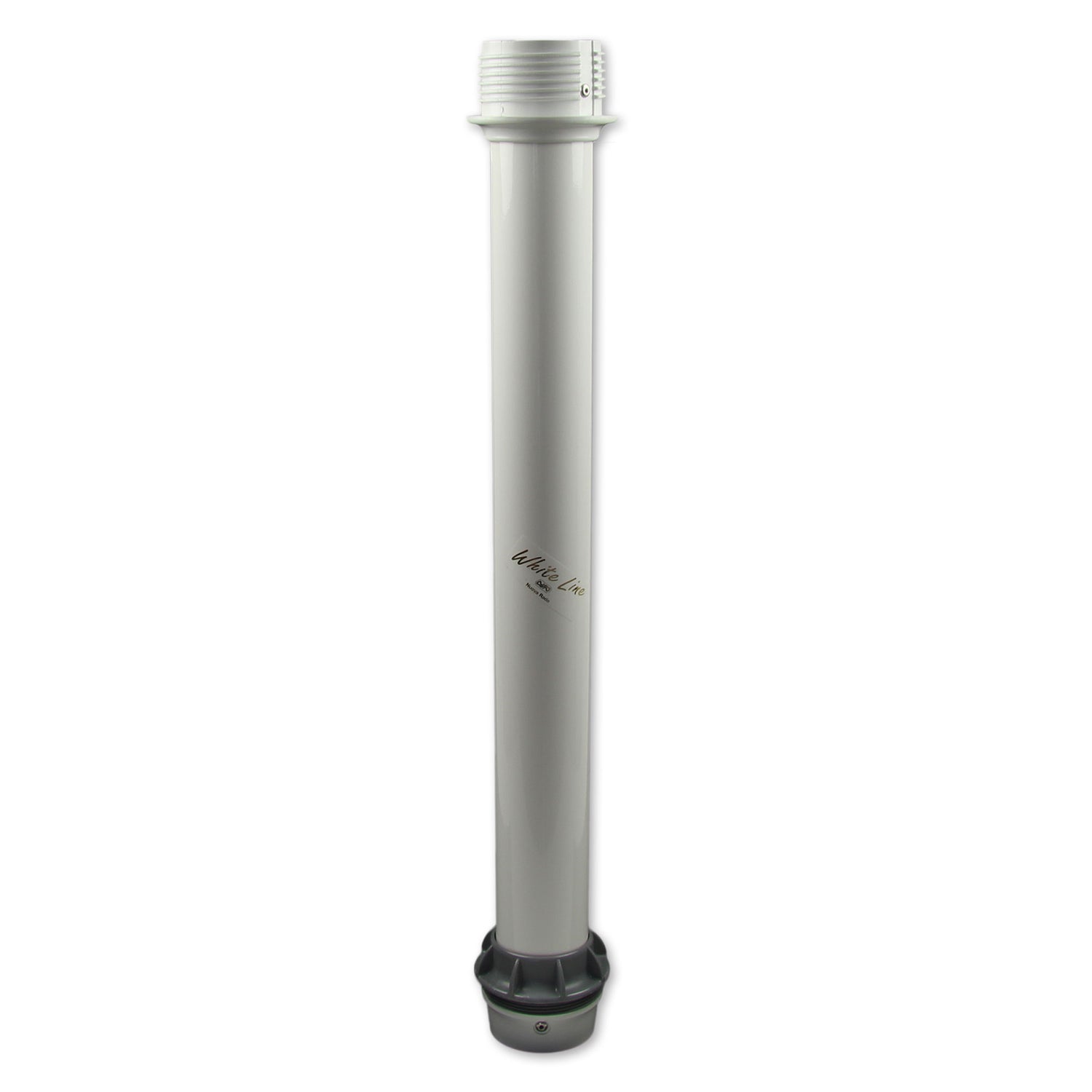 Teleskoptischbein Aluminium 38-61 cm, höhenverstellbares Tischbein, weiß lackiert - 38 - 81 cm