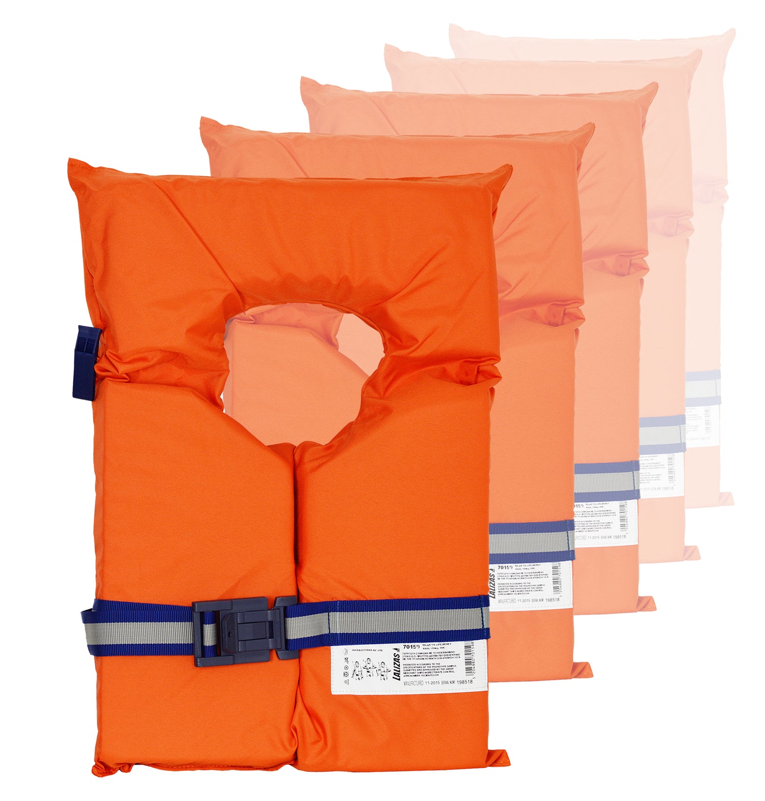 Solas Rettungsweste 100 N, hochsichtbare Signalfarbe, mit Pfeife -