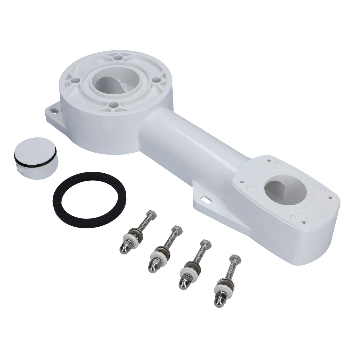 Elektrische Bordtoilette 12V, kompakt mit emailliertem Porzellanbecken, inklusive Schnellverschlusspumpe für einfache Reinigung - (Optional mit Pumpe, Ersatzhandpumpe, Servicekit, Befestigungskit, Ersatzverschluss)