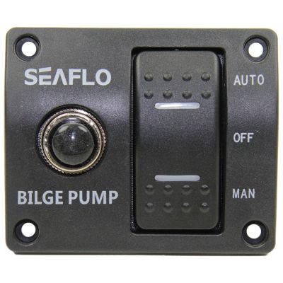 SEAFLO control panel bilge pump switch with LED display, pump switch, dry run protection and thermal protection
