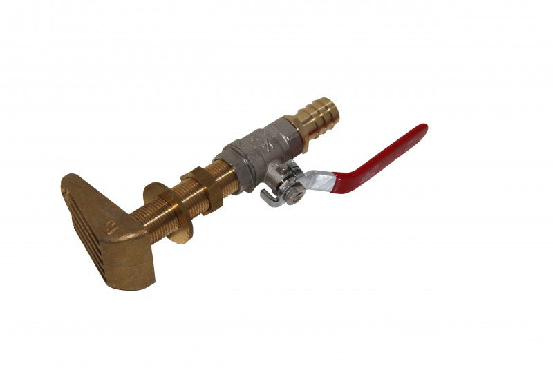 Seeventil Messing 1/2 Zoll Strainer, Borddurchlass Kugelhahn, beidseitiges Innengewinde 1/2" USP