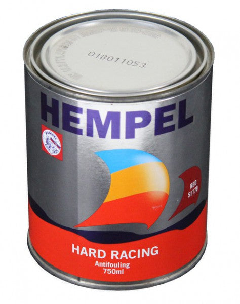 Hempel Antifouling HARD RACING 750ml 51170 Red, hard antifouling, premium antifouling for fast motorboats, B-stock, suitable for GRP, wood, steel