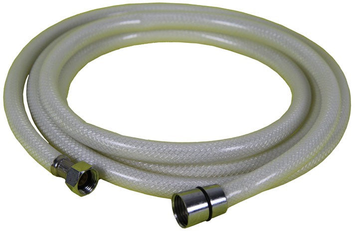 Shower hose 2.5 m white 1/2 and 3/8 connection, shower hose, durable