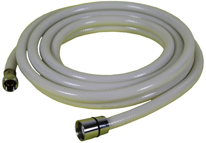Shower hose 4 meters with 1/2" and 3/8" connections, shower hose, white