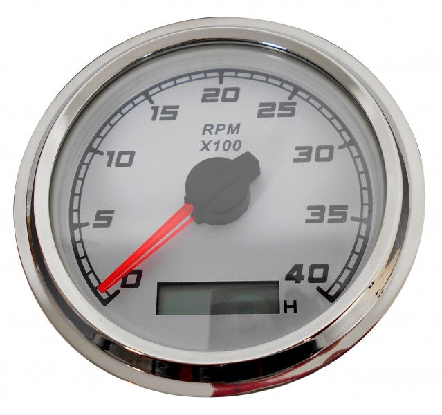X-Line Drehzahlmesser Benzin 0-6000 U/min, Rpm-Anzeige, IP67 Schutzklasse - schwarz oder weiß