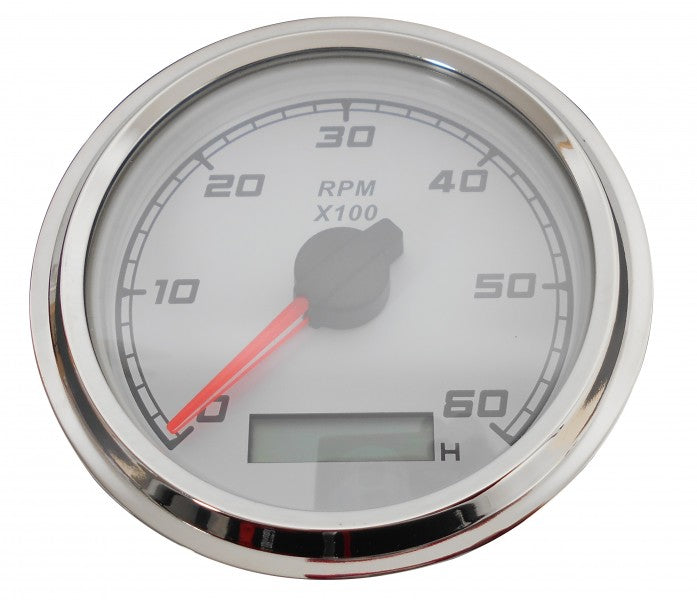 X-Line Drehzahlmesser Benzin 0-6000 U/min, Rpm-Anzeige, IP67 Schutzklasse - schwarz oder weiß