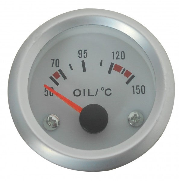 Öltemperaturanzeige Schwarz 57 mm mit neuem Drehmontagesystem, Ölthermometer, inklusive Geber - schwarz oder weiß